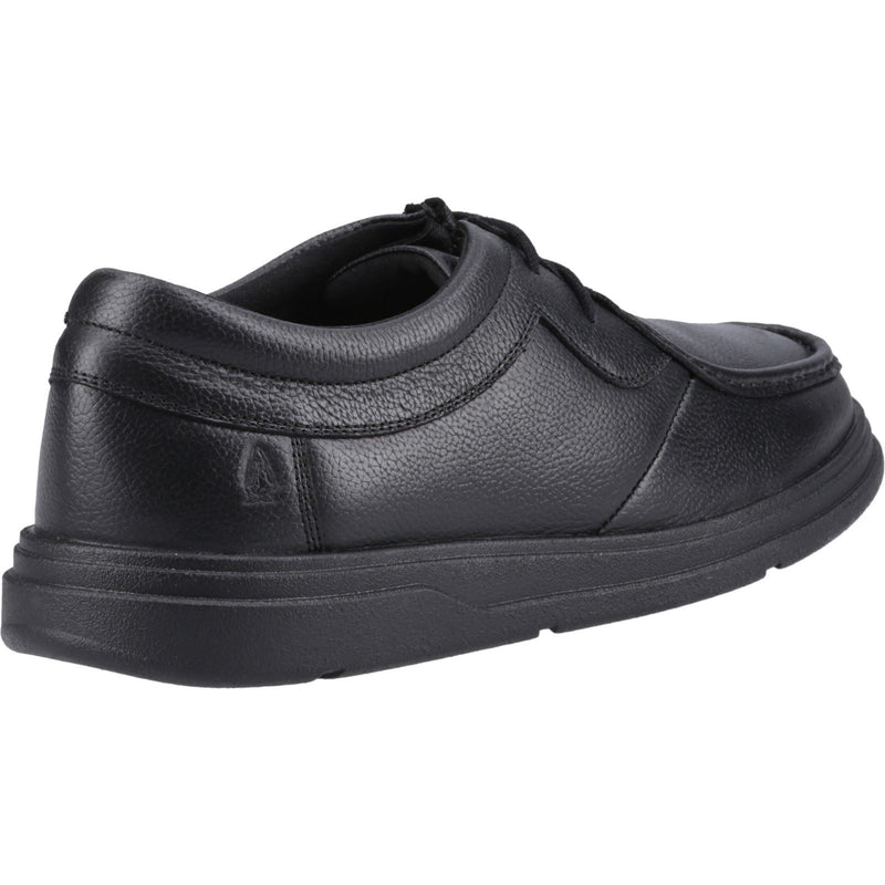 Hush Puppies Ronan Mocc Chaussures De Mocassins Noirs Pour Garçons En Cuir