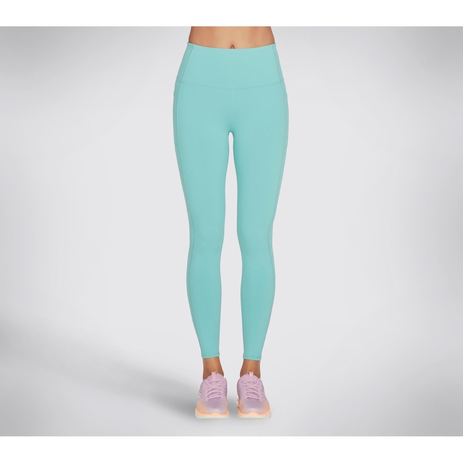 Skechers Performance GOWALK Wear High Waisted Leggings De Sport En Nylon Pour Femmes Turquoise Clair