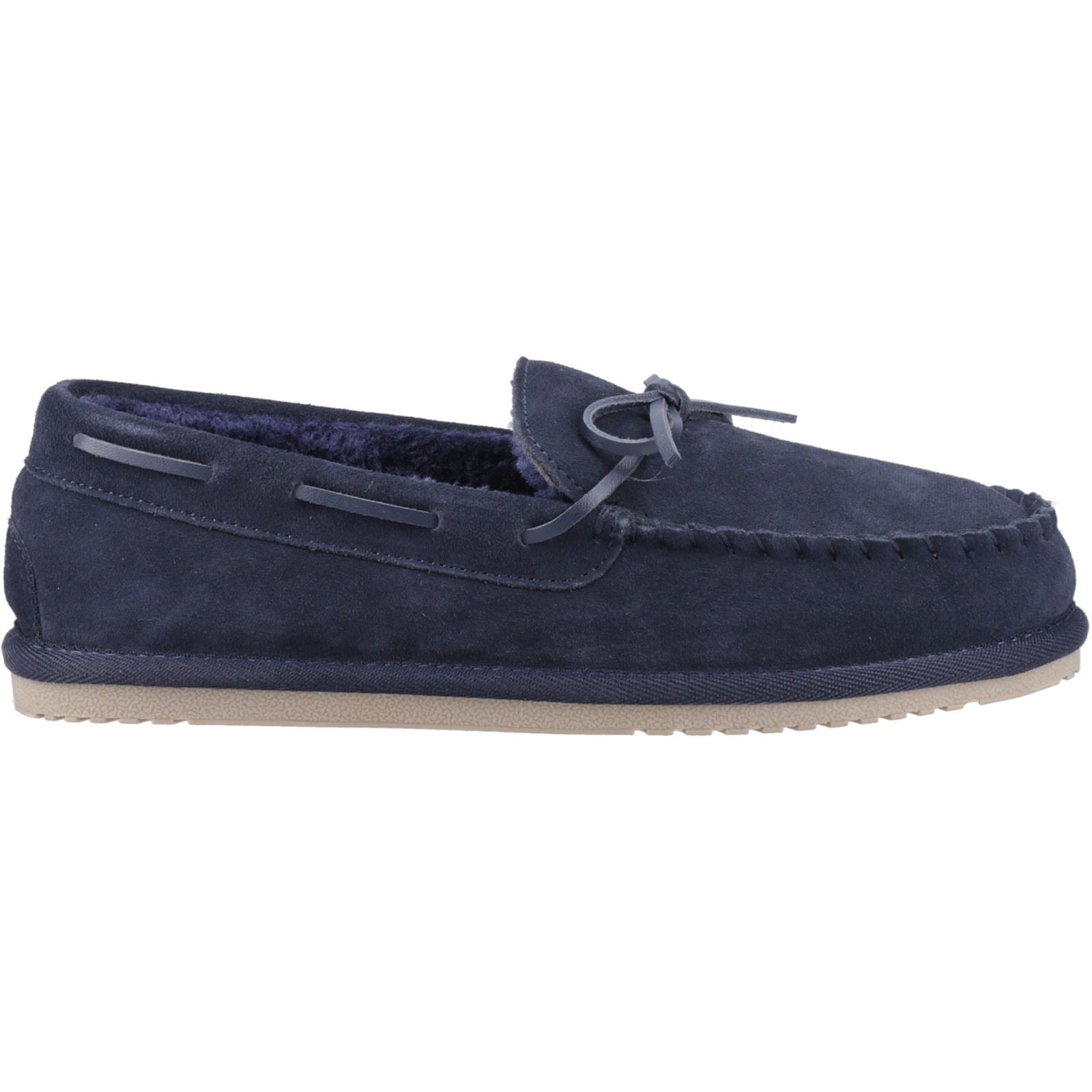 Hush Puppies Abraham Chaussons Homme En Daim Bleu Marine