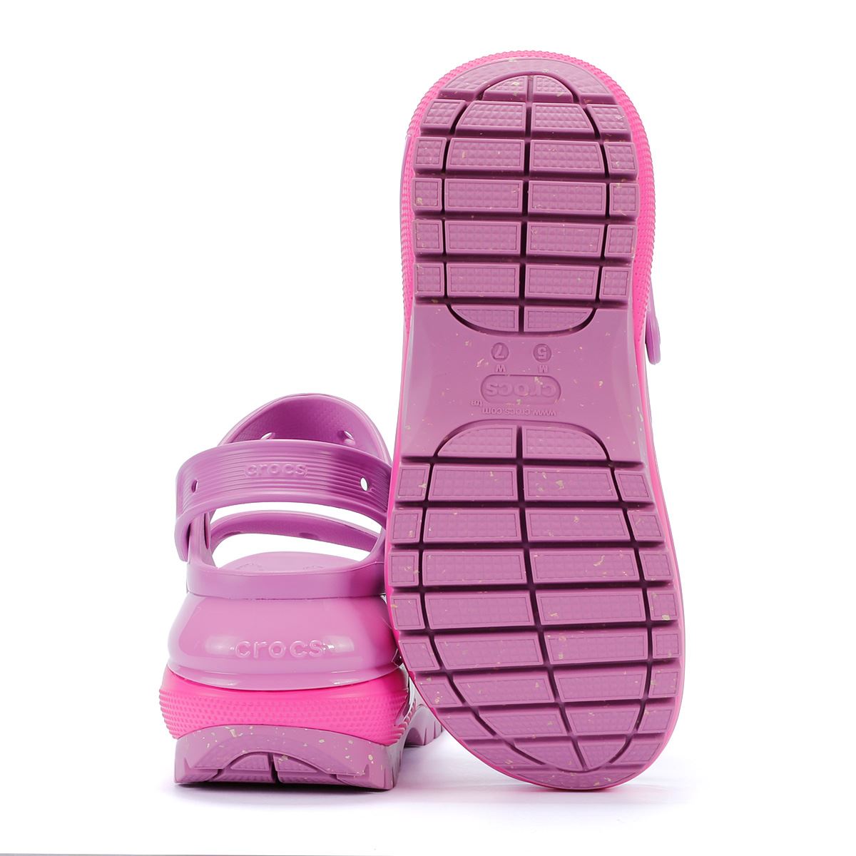 Crocs Mega Crush Sandales Rose À Bulles