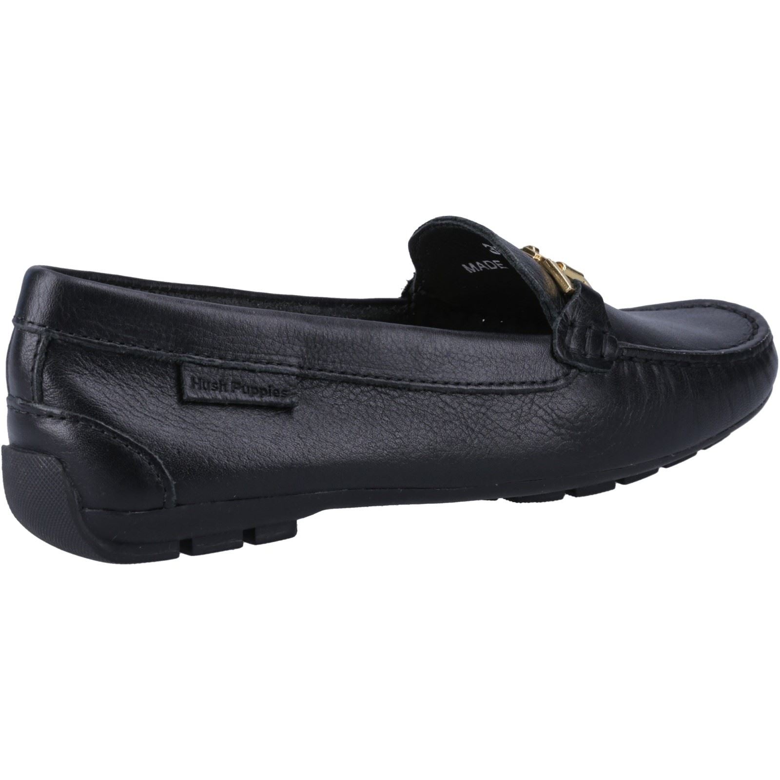 Hush Puppies Eleanor Mocassins Noirs Pour Femmes En Cuir