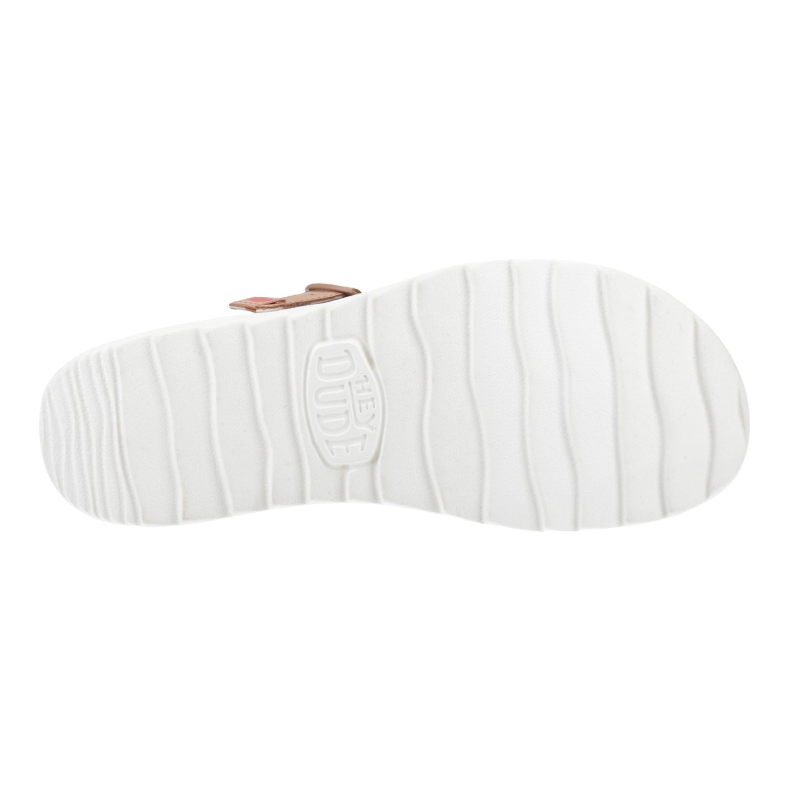 HEYDUDE Delray Buckle Classic Sandales Pour Femmes En Polyester De Couleur Beige
