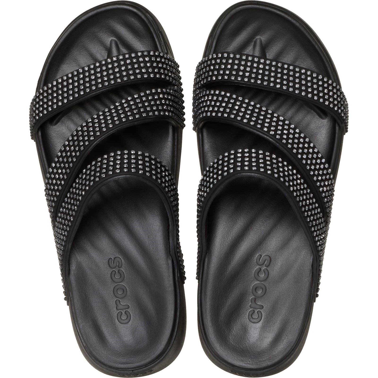 Crocs Getaway Strappy Sandales Noires Pour Femmes En Eva