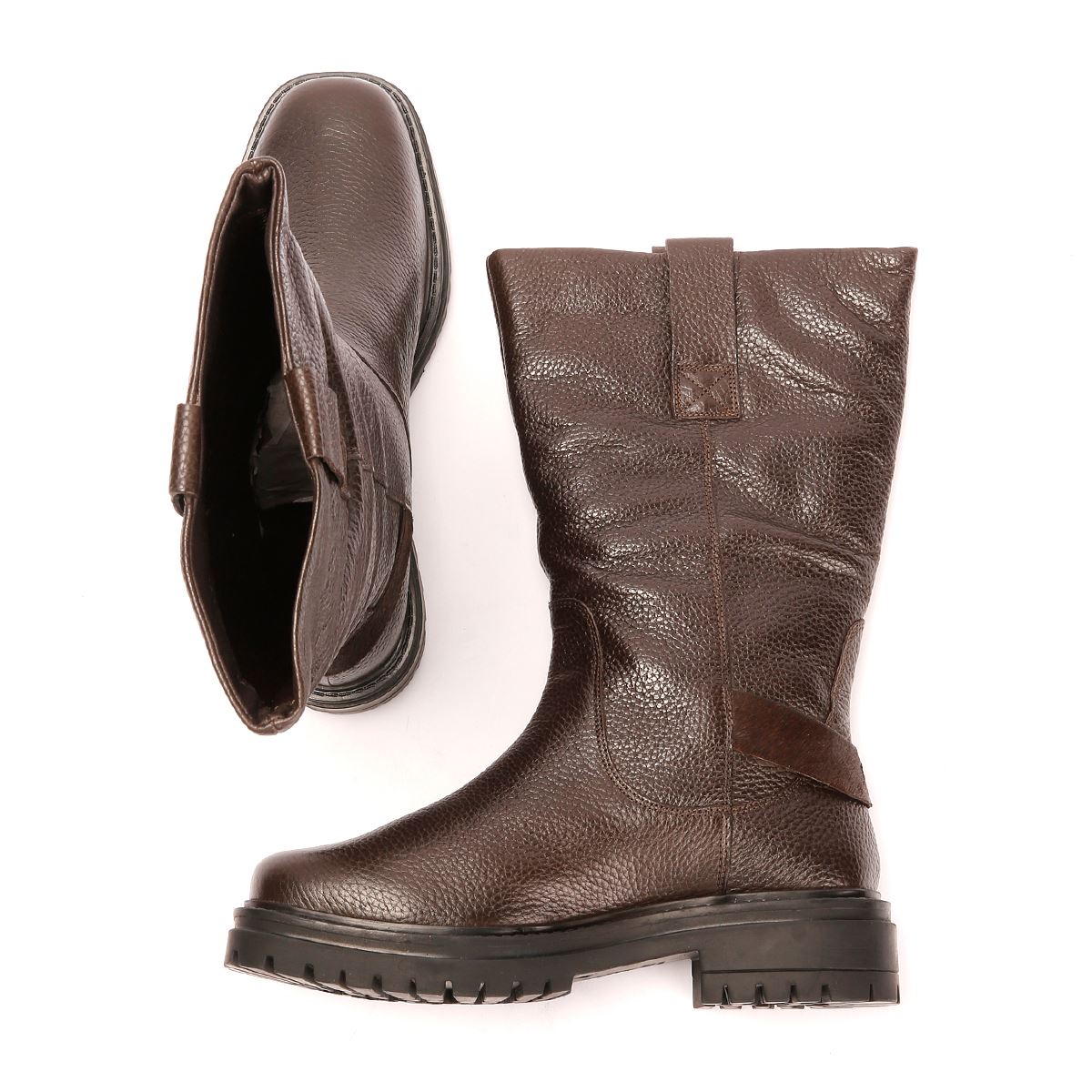 Osprey London The Gabarron Bottes En Cuir Pour Femmes Marron