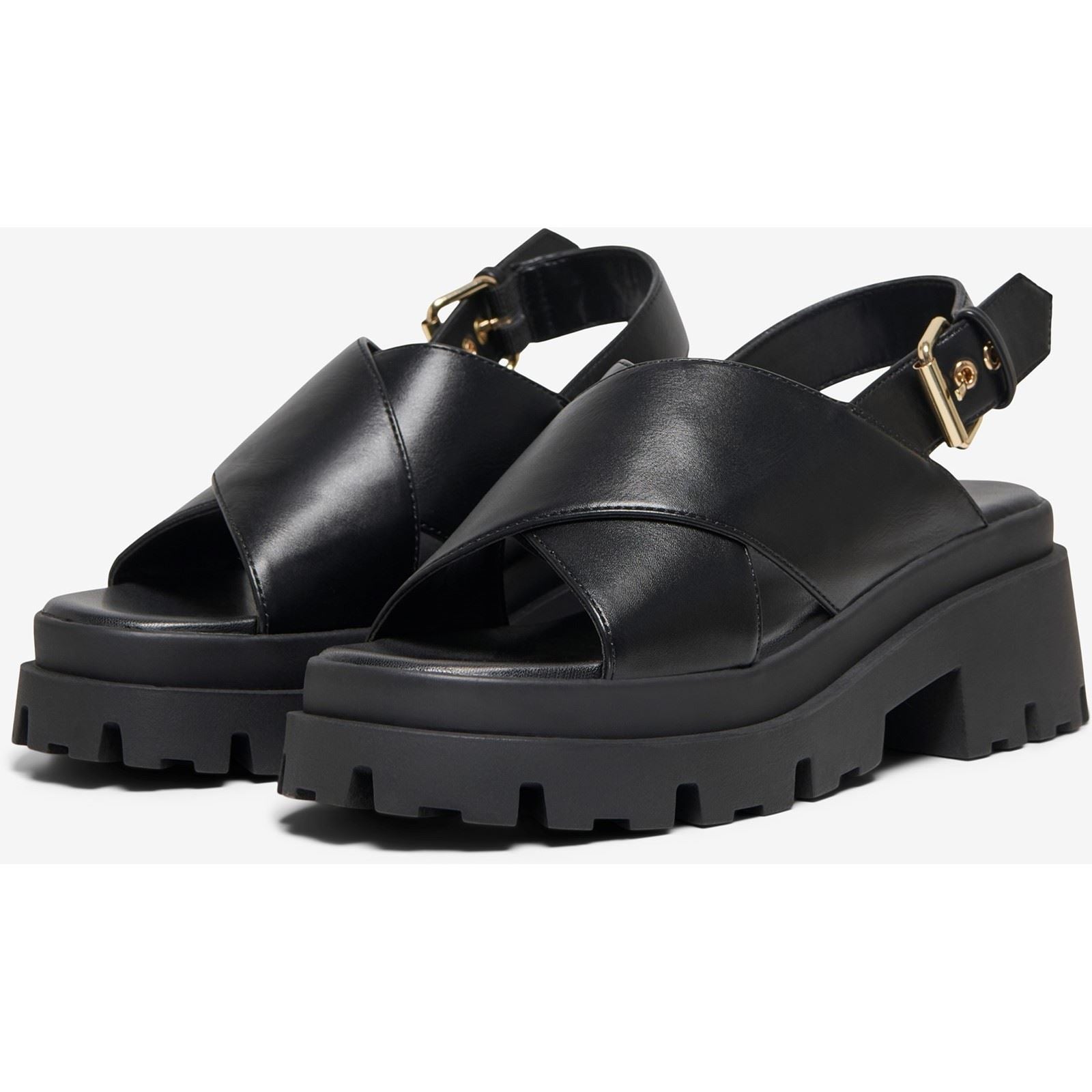 ONLY DOJA 10 Sandales Pour Femmes En Synthétique Noir