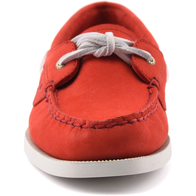 Sperry Authentic Original 1 Eye Chaussures Bateau Rouges En Cuir Pour Femmes