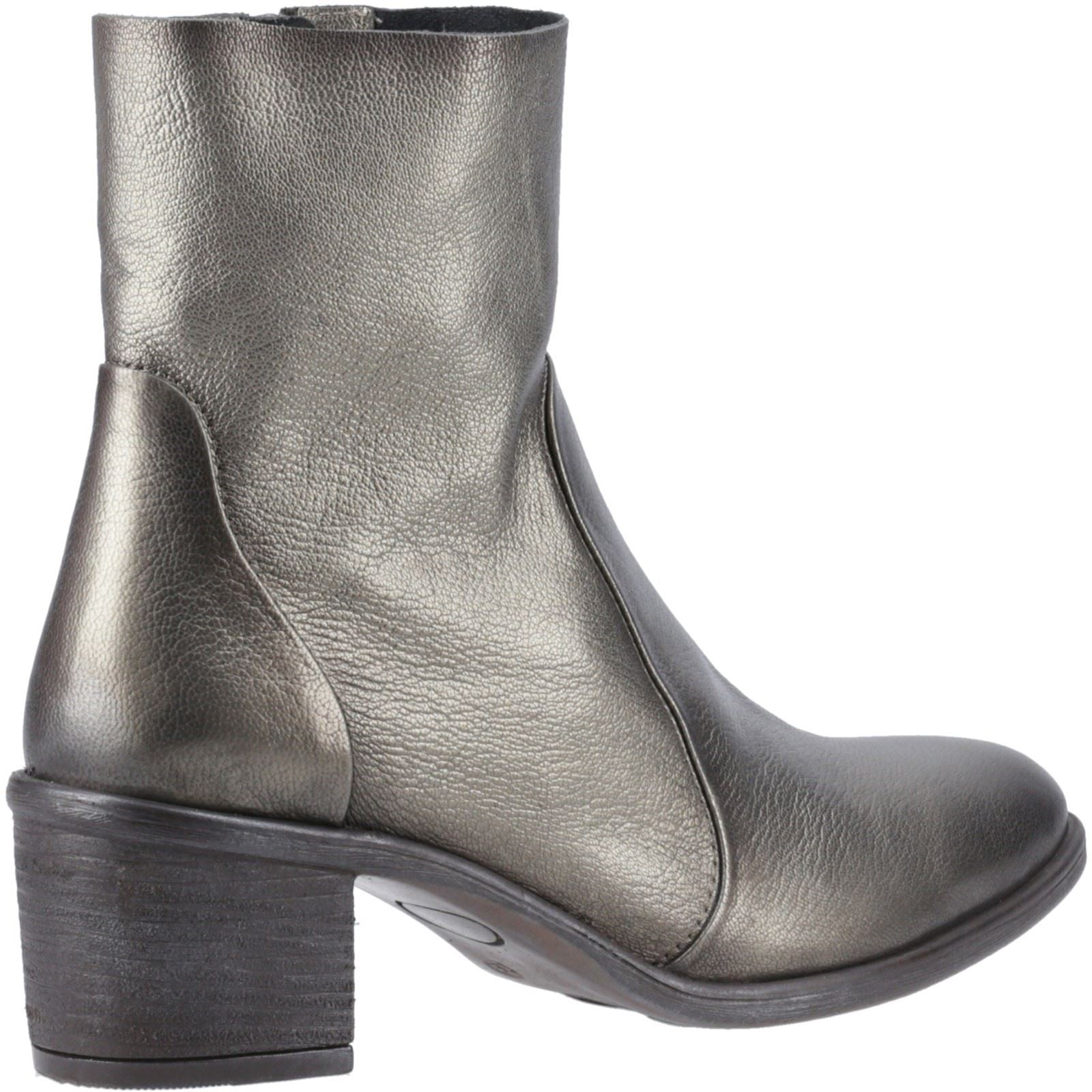 Hush Puppies Winona Bottes En Cuir Pour Femmes De Couleur Étain
