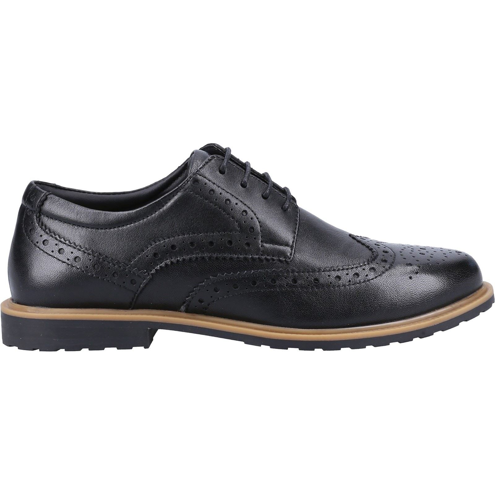 Hush Puppies Verity Chaussures Richelieu Noires En Cuir Pour Femmes