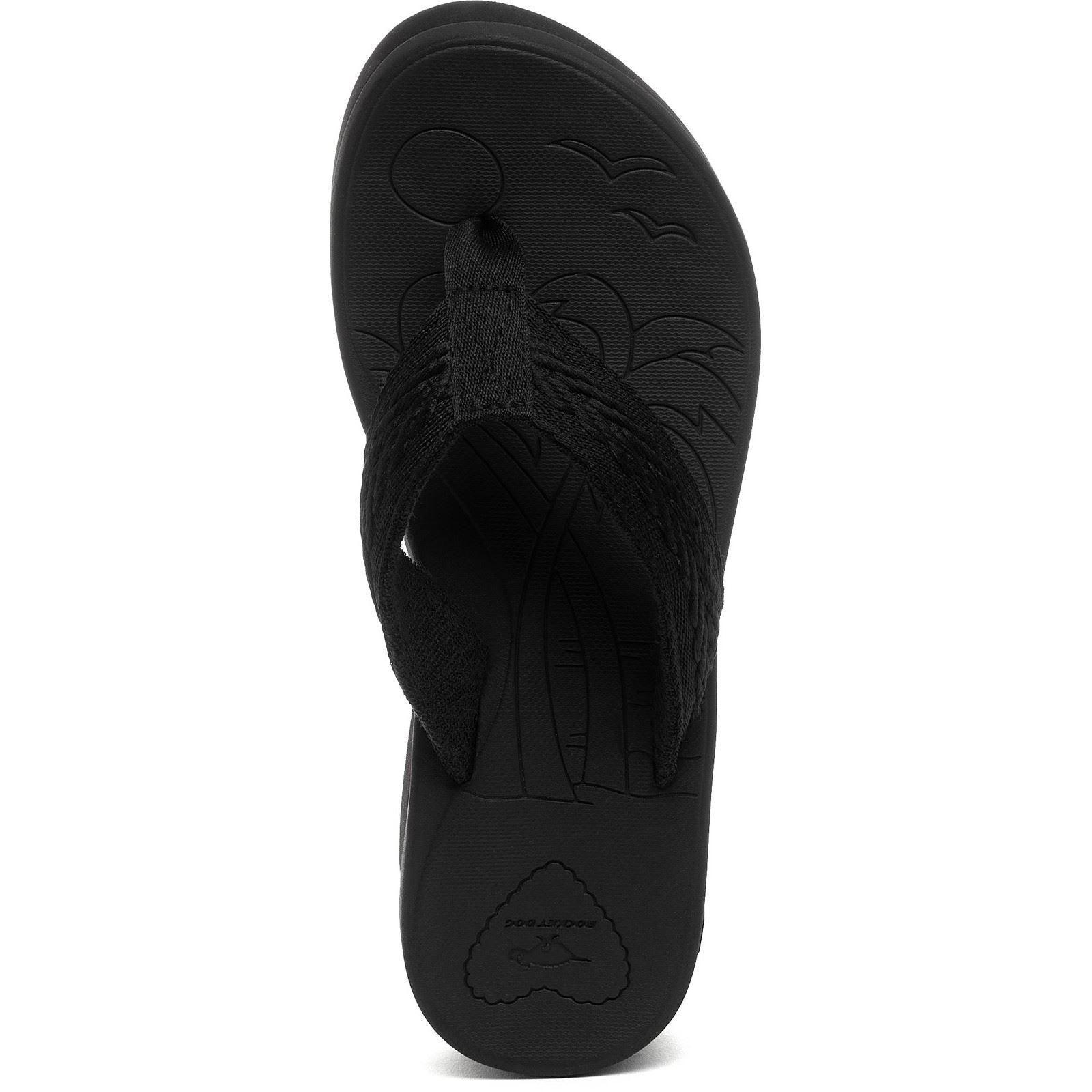 Rocket Dog Tizzy Webbing Sandales Noires Pour Femmes En Textile
