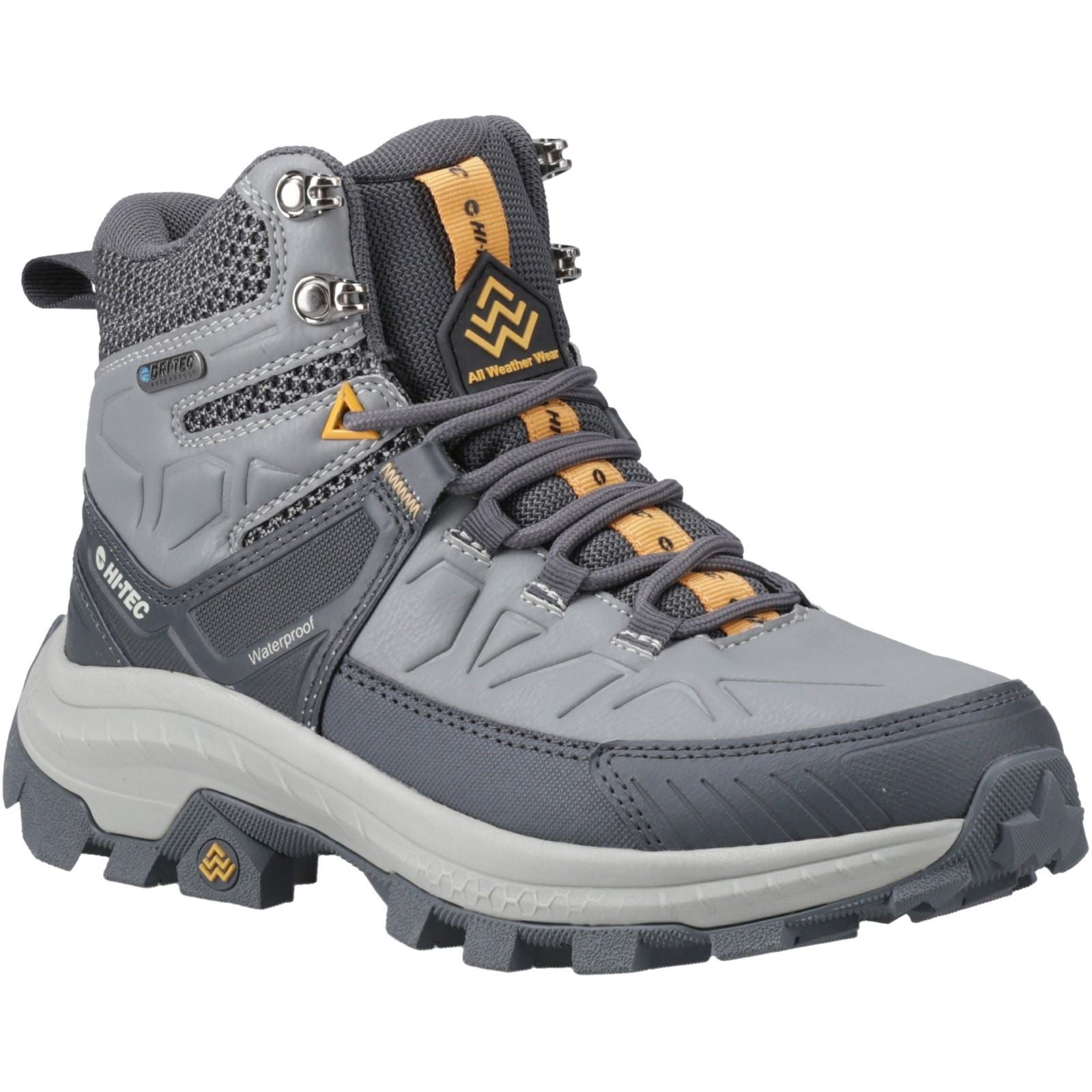 Hi-Tec Rainier Bottes De Randonnée Grises Fraîches En Polyester Pour Femmes