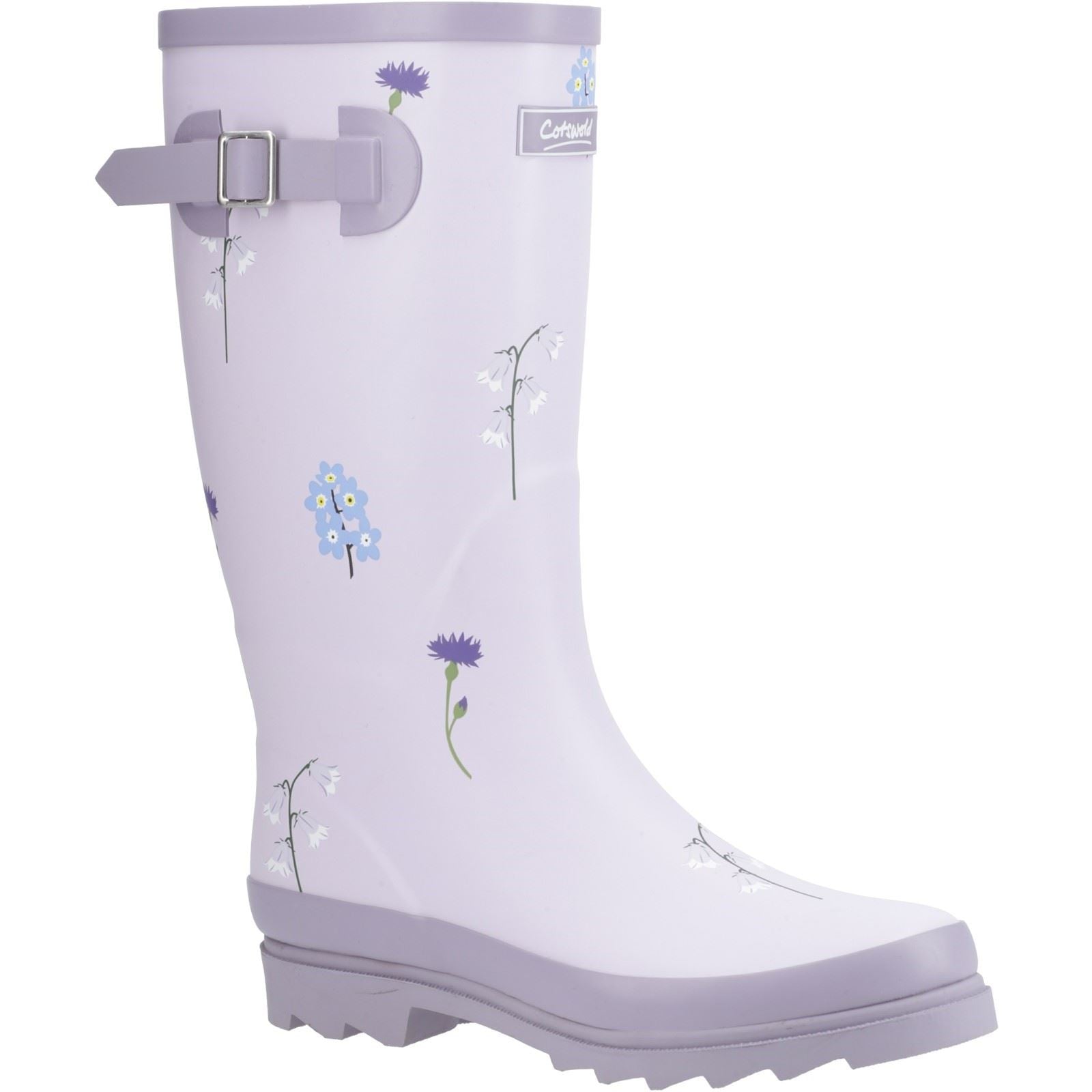 Cotswold Wildflower Tall Bottes En Caoutchouc Lilas Pour Femmes