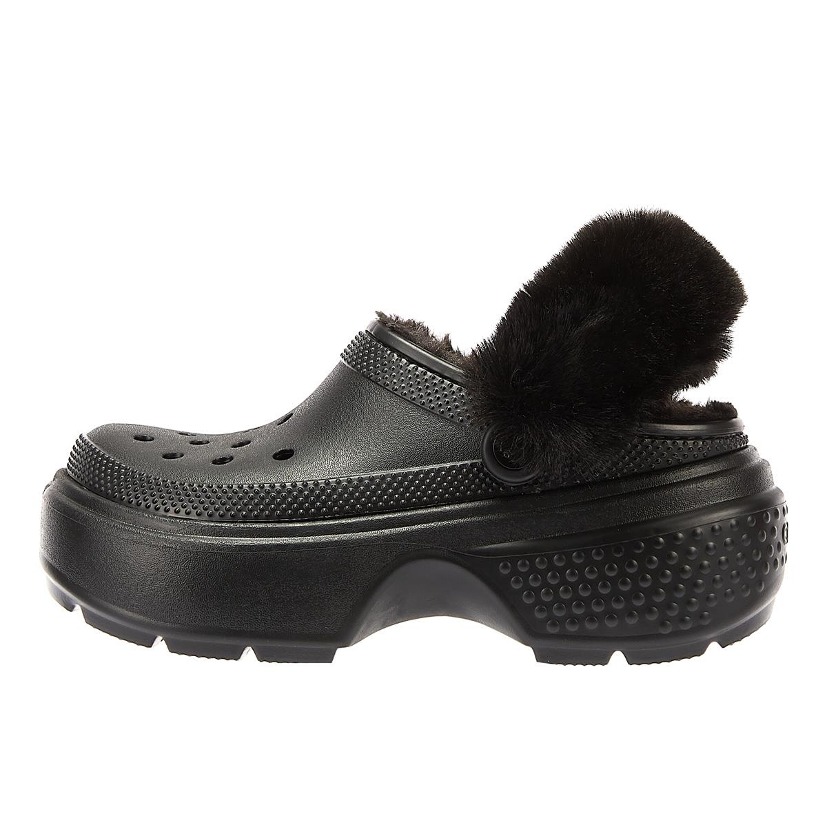 Crocs Sabots À Semelle Crantée Pour Femmes Couleur Noir