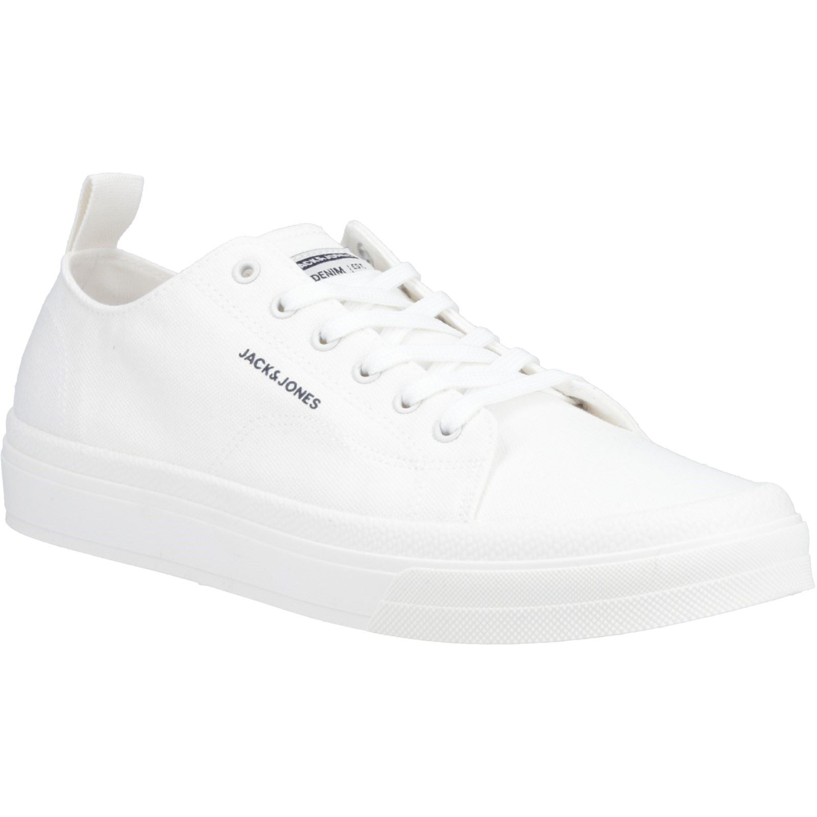 Jack & Jones Bayswater Canvas Baskets Blanches Éclatantes En Polyester Pour Hommes