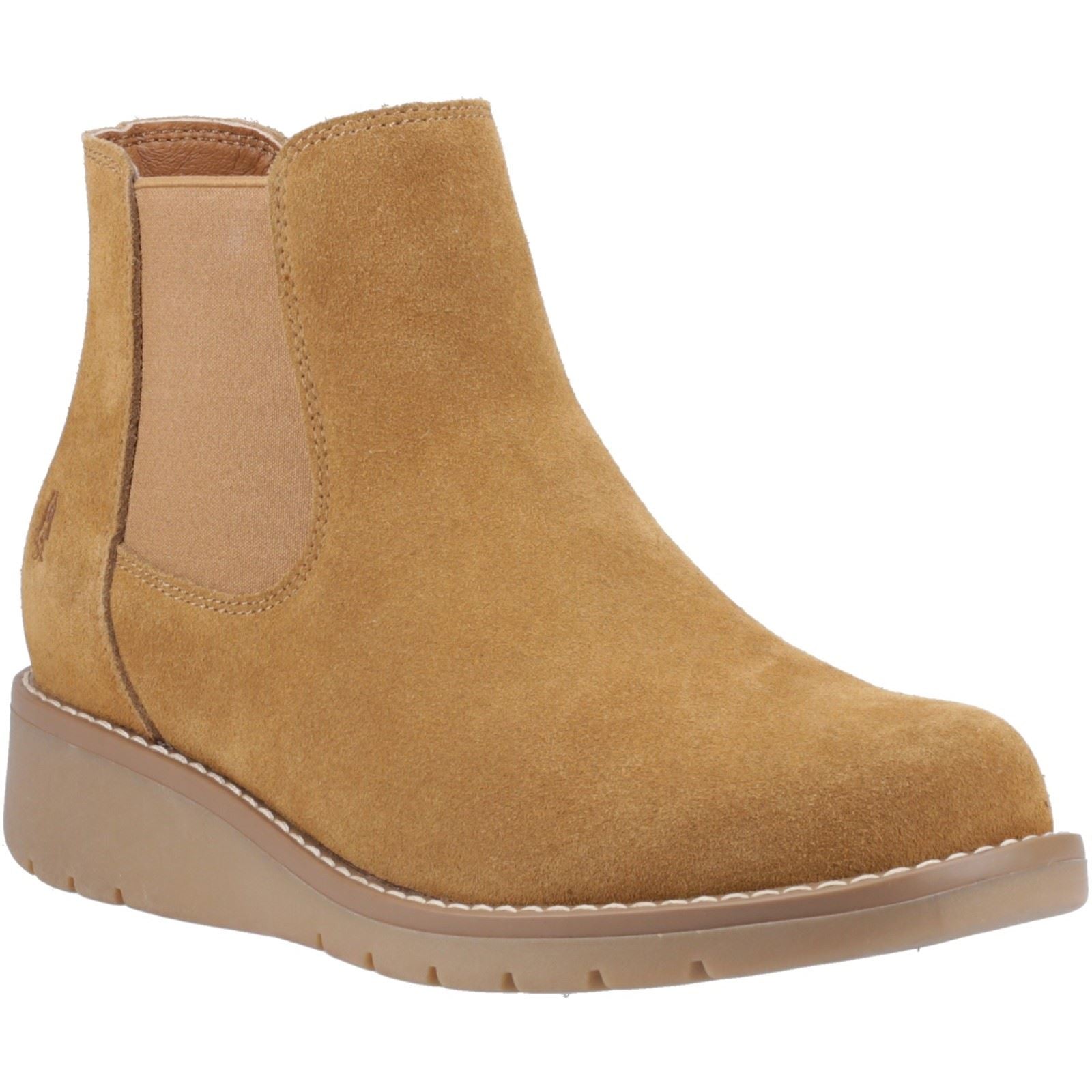 Hush Puppies Leonie Bottes Plates Chelsea Pour Femmes En Daim Brun Clair