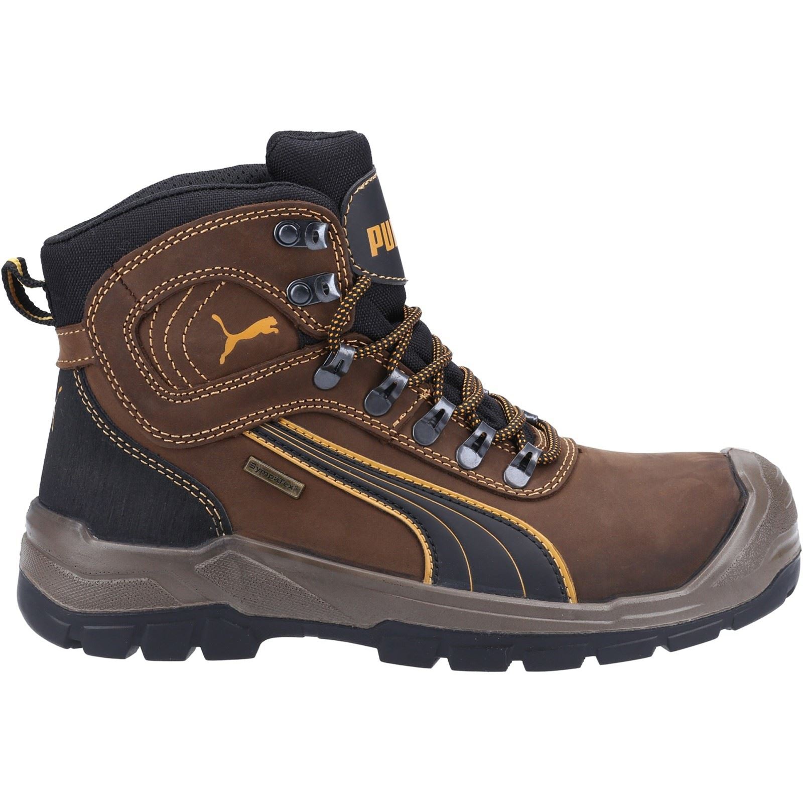 Puma Safety  Bottes De Sécurité En Cuir Marron Sierra Nervada Mid