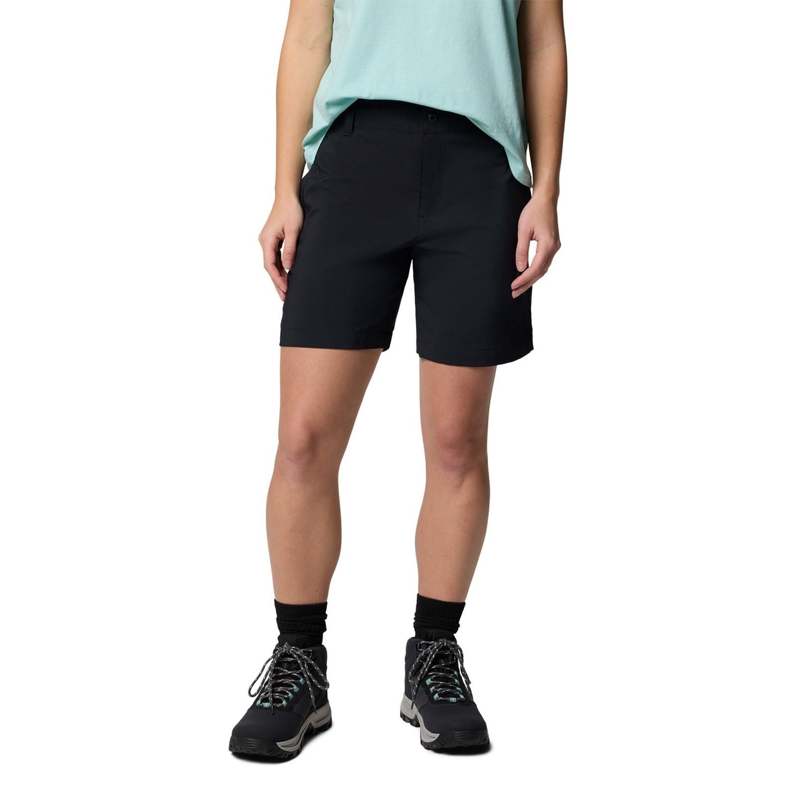 Columbia Silver Ridge Utility Shorts De Randonnée Noirs En Polyester Pour Femmes