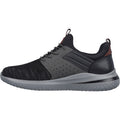 Skechers Delson 3.0 Cicada Wide Baskets Homme Noires/Grises En Textile
