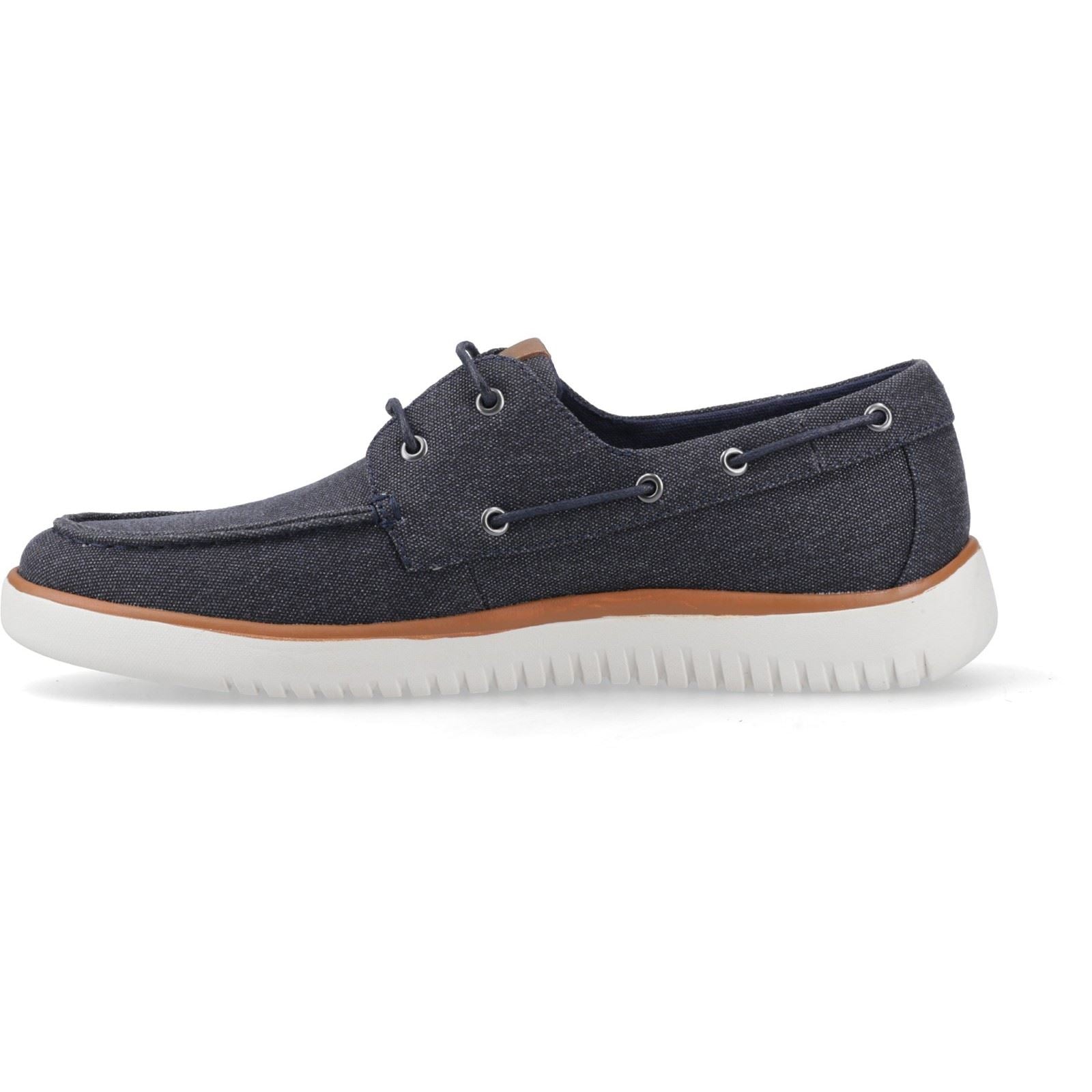 Hush Puppies Daniel Canvas Boat Shoe Baskets De Bateau En Toile Pour Hommes, Couleur Marine