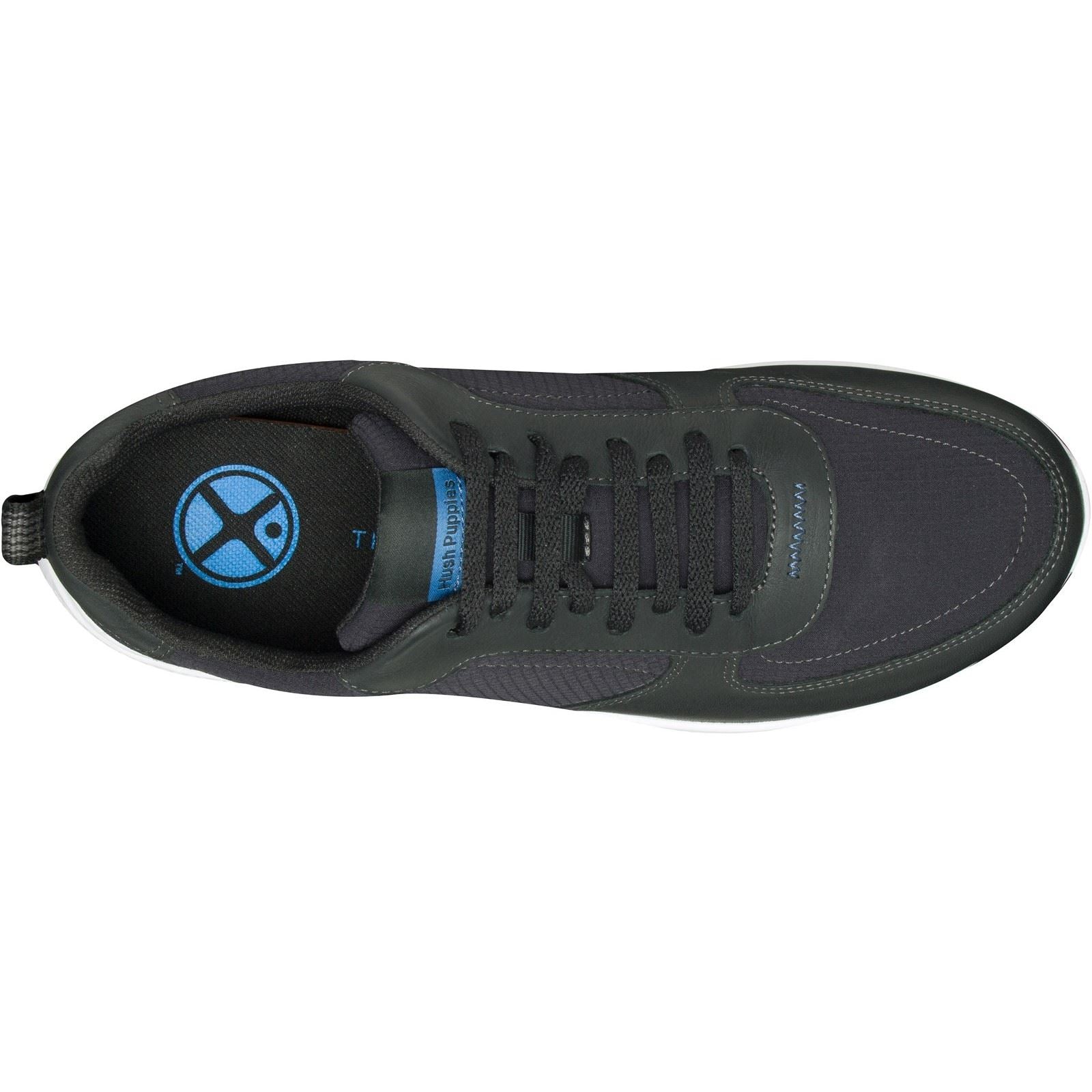 Hush Puppies Elevate Baskets Noires En Cuir Pour Hommes