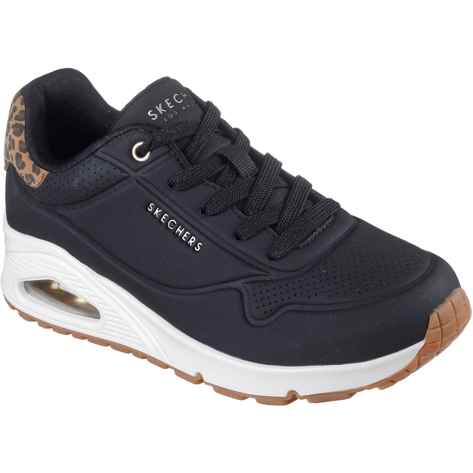 Skechers UNO - Jungle Nite Baskets Noires/Léopard En Polyuréthane Pour Femmes