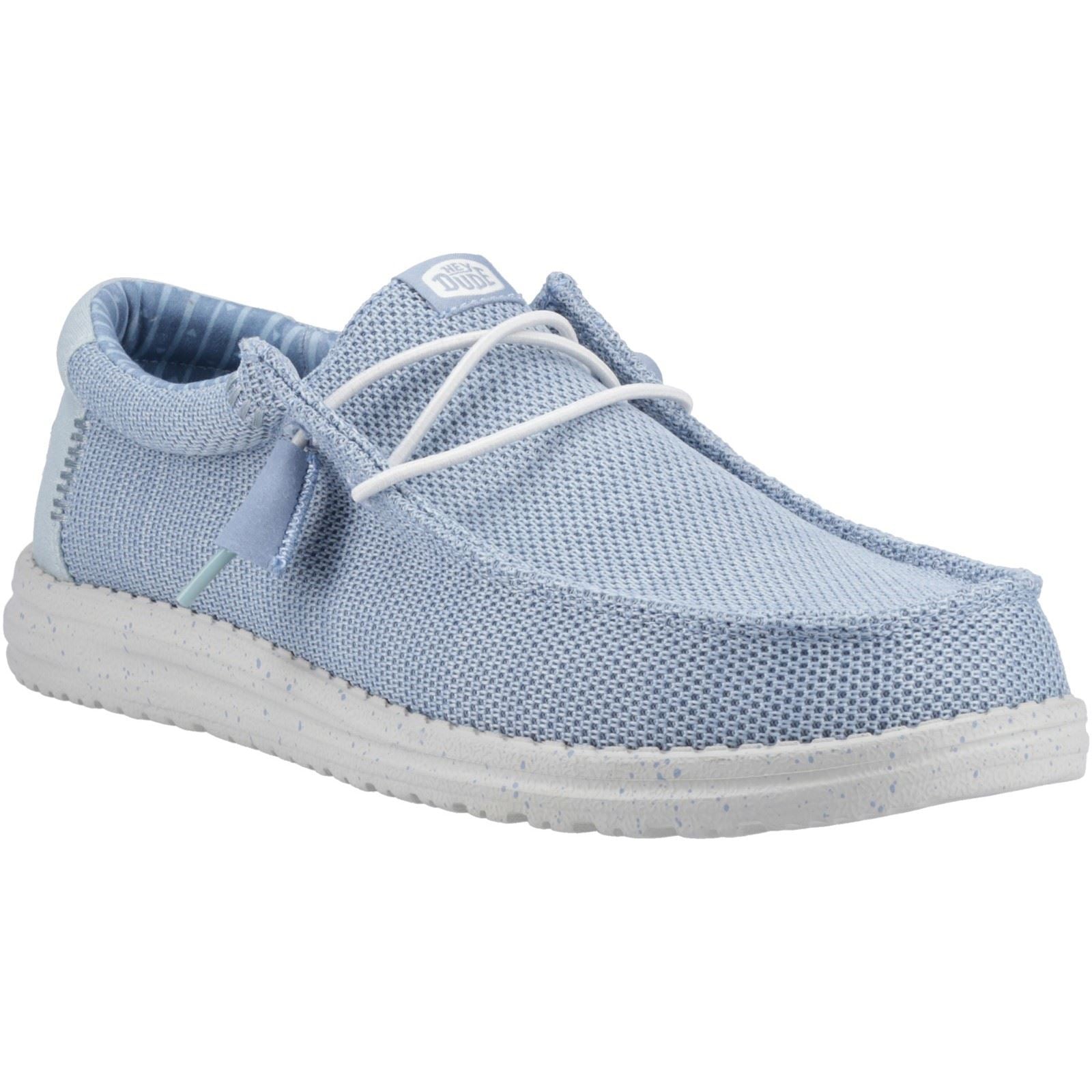 HEYDUDE Wally Stretch Sox Chaussures Mocassins En Polyester Pour Hommes, Coloris Bleu Nuage/Aube.