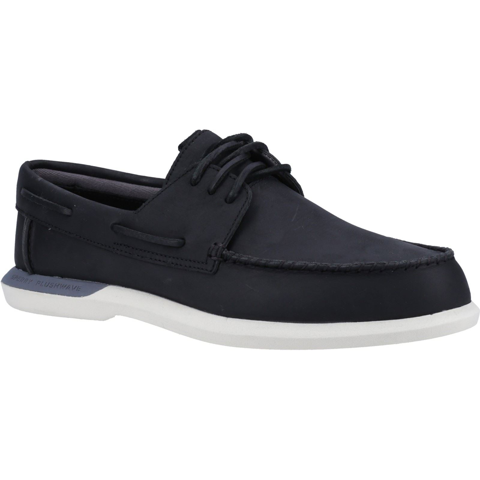 Sperry Plushwave 2.0 Chaussures Bateau Noires Pour Homme En Cuir