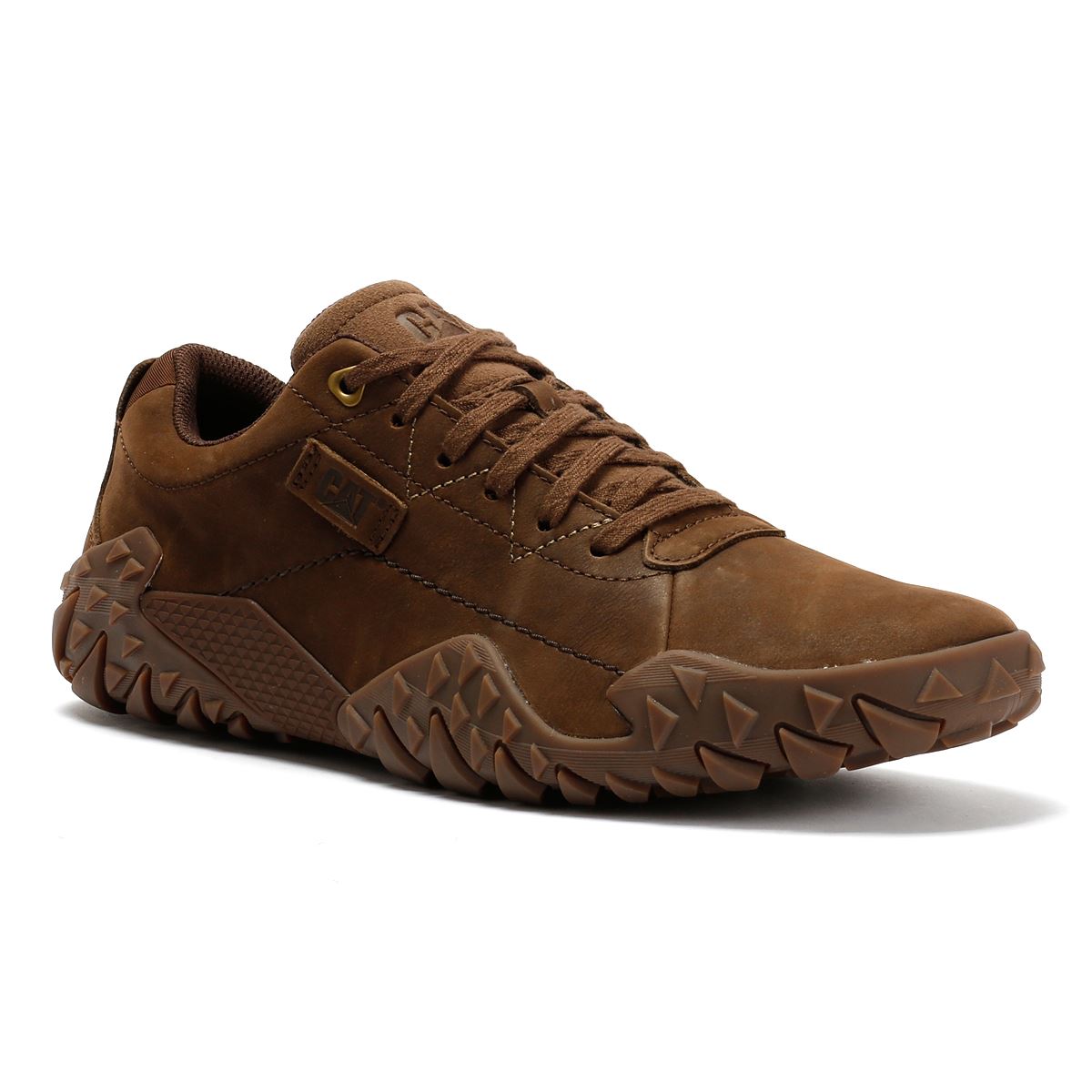 Caterpillar Gridlock Lo Tumbled Chaussures À Lacets En Nubuck Pour Hommes Marron