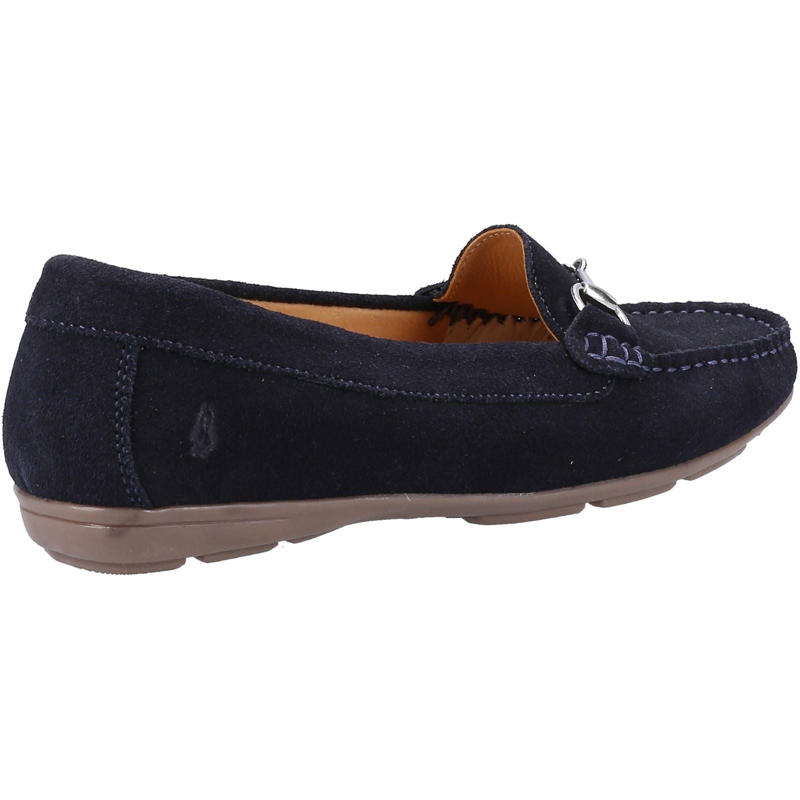Hush Puppies Molly Snaffle Mocassins Bleu Marine En Daim Pour Femmes