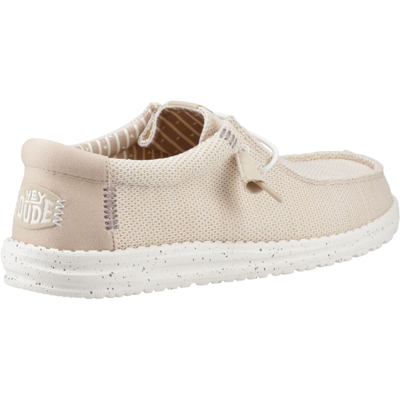 HEYDUDE Wally Stretch Sox Chaussures Mocassins Pour Homme En Polyester Couleur Crème Irlandaise/Égret
