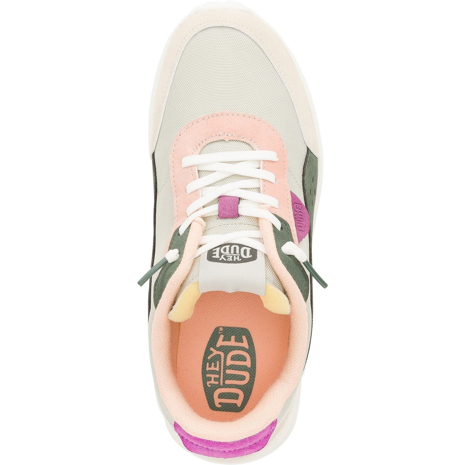 HEYDUDE Hayden Colorblock Baskets En Polyester Pour Femmes En Olive Poussiéreux/Multi