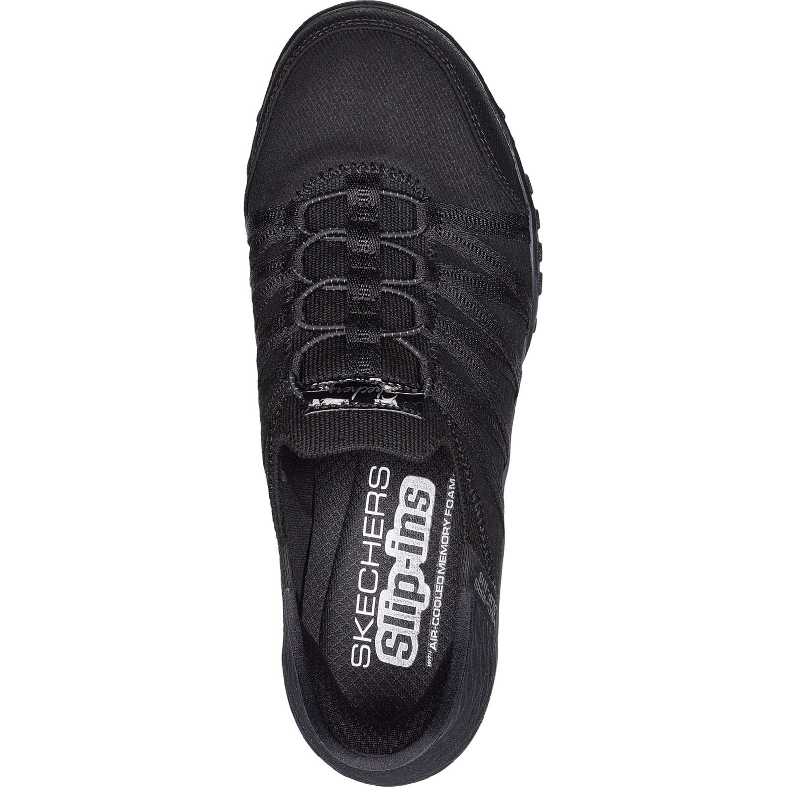 Skechers Breathe-Easy - Roll-With-Me Sneakers Noires Pour Femmes En Textile