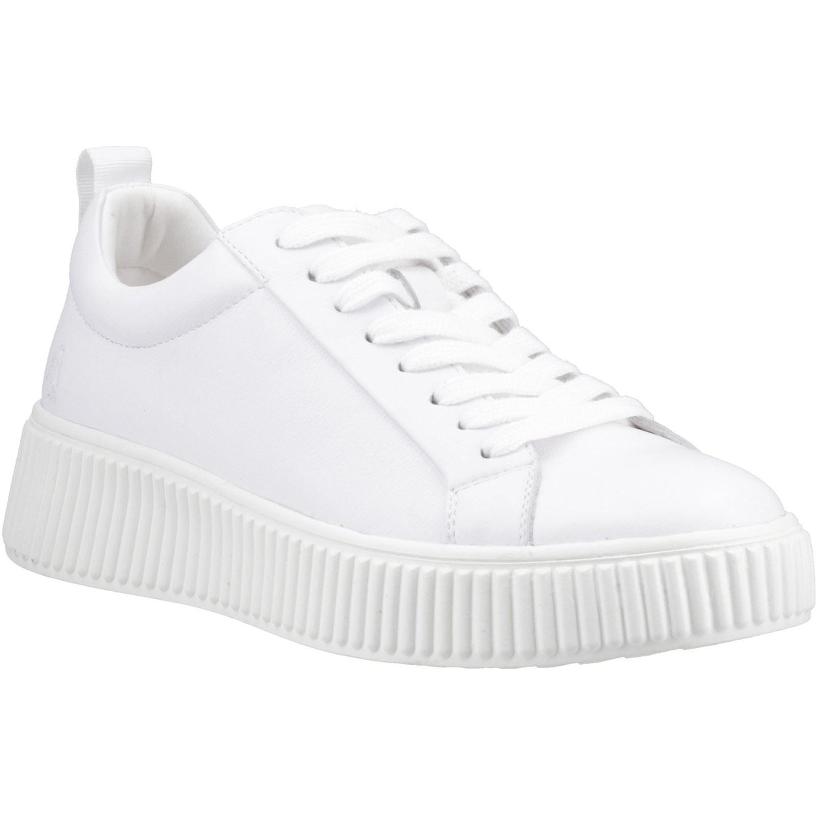 Hush Puppies Harlow Baskets Blanches En Cuir Pour Femmes