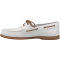 Sperry Authentic 2 Eye Chaussures Bateau Pour Hommes En Cuir Blanc/Gomme