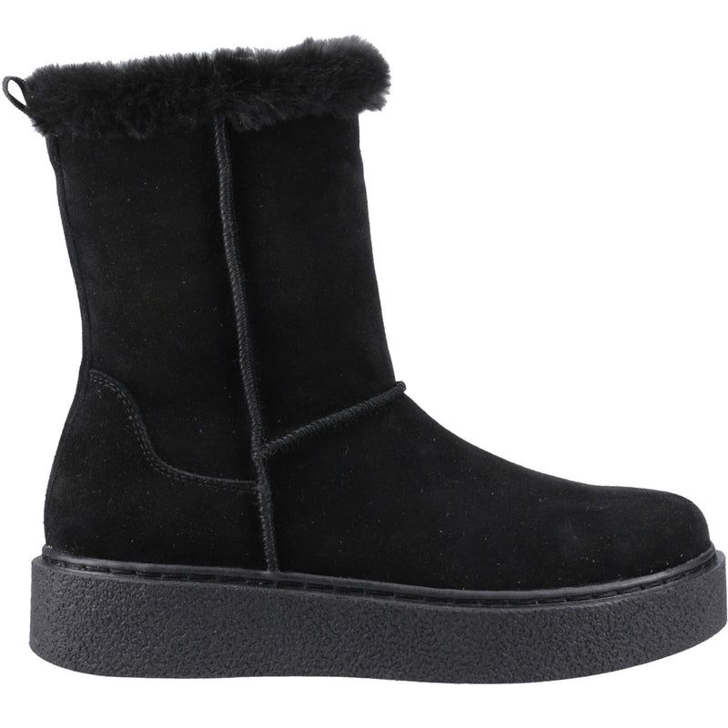 Hush Puppies Becca Mid Femmes Bottes Noires En Suède