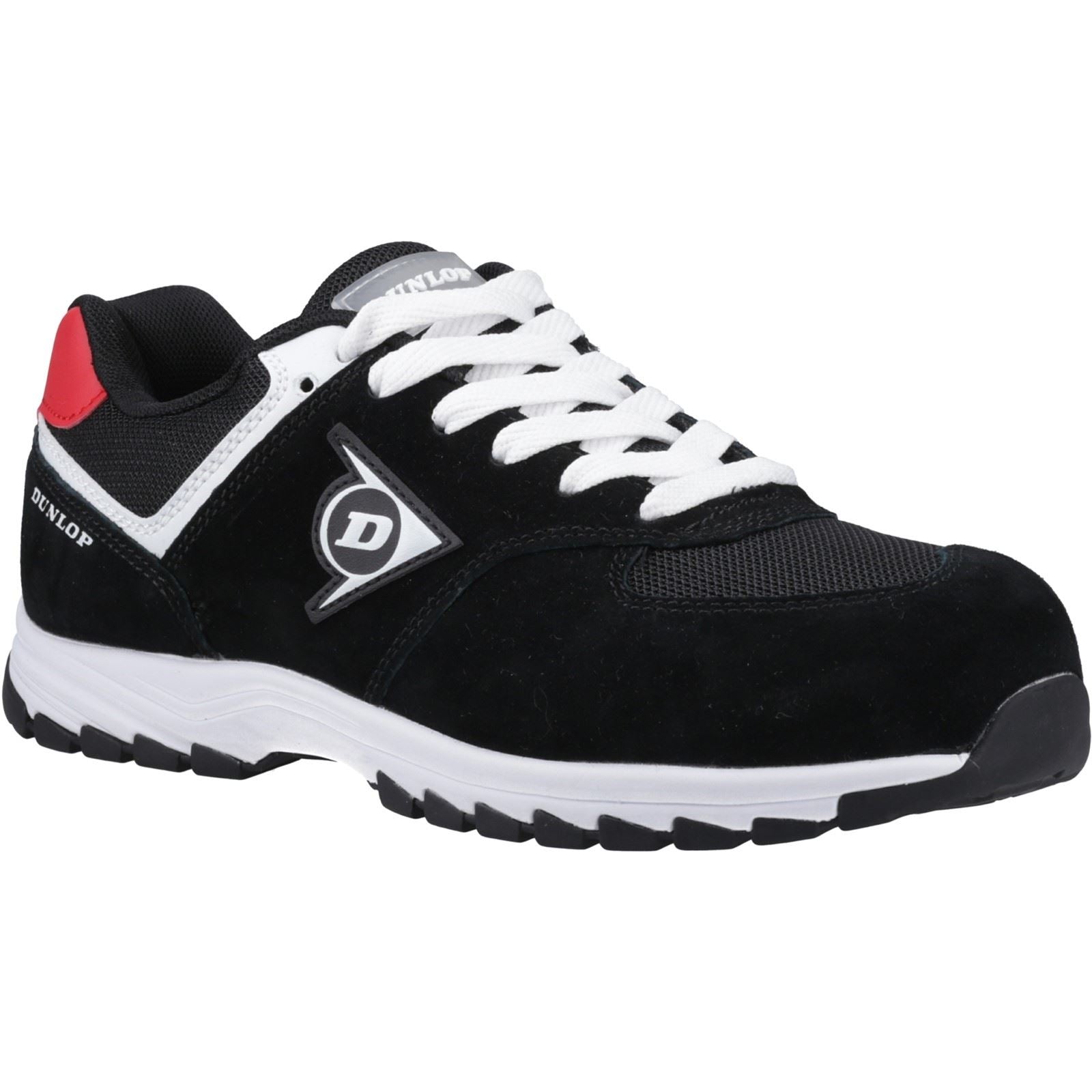 Dunlop Arrow Baskets De Sécurité Noires/Rouges/Blanches Suede Pour Homme