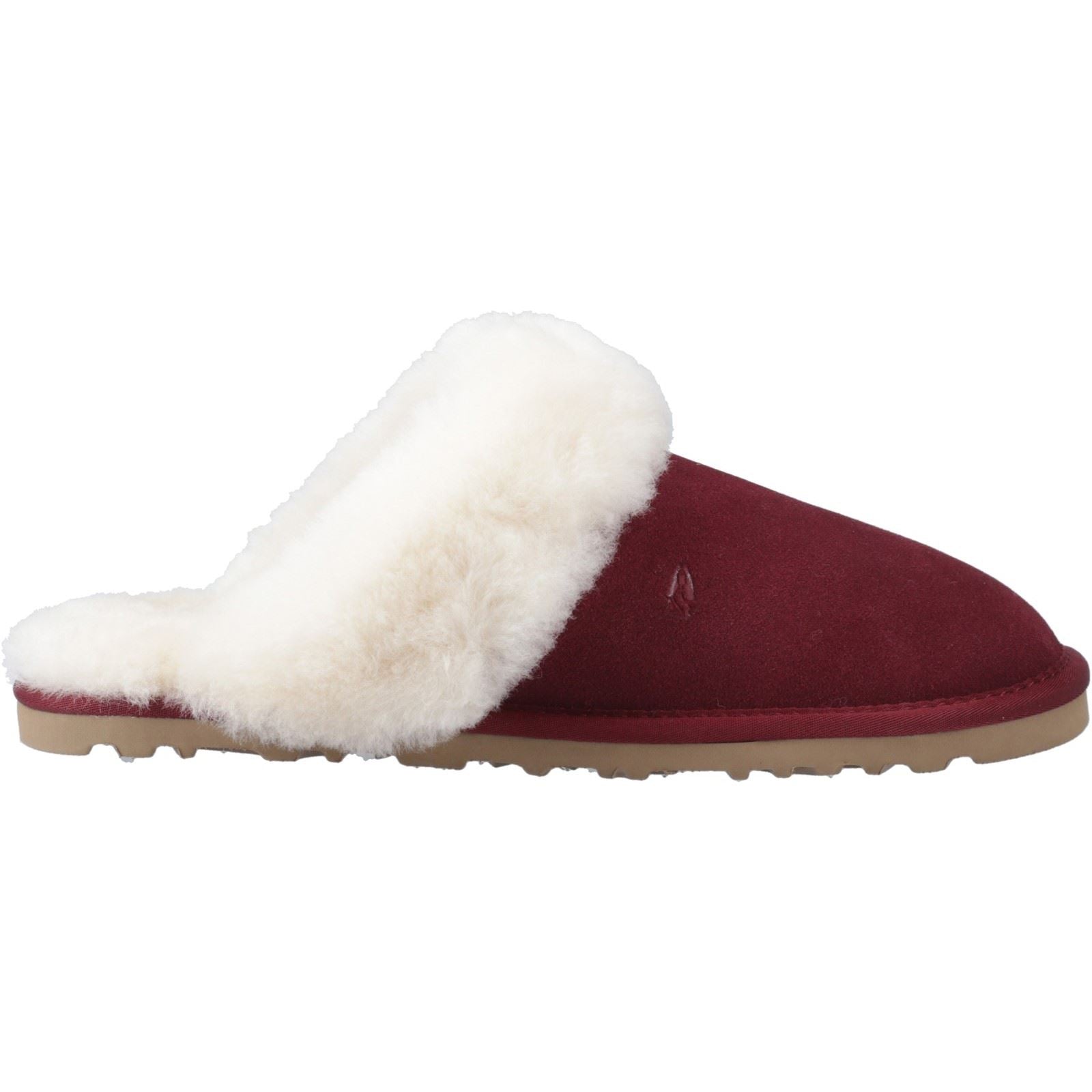 Hush Puppies Samantha Chaussons Bordeaux Pour Femme En Suède