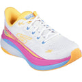 Skechers Performance Max Cushioning Propulsion Chaussures De Sport Pour Femmes Blanc/orange En Textile