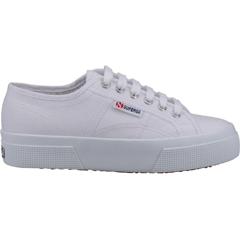 Superga 2740 Platform Baskets Blanches En Coton Pour Femmes
