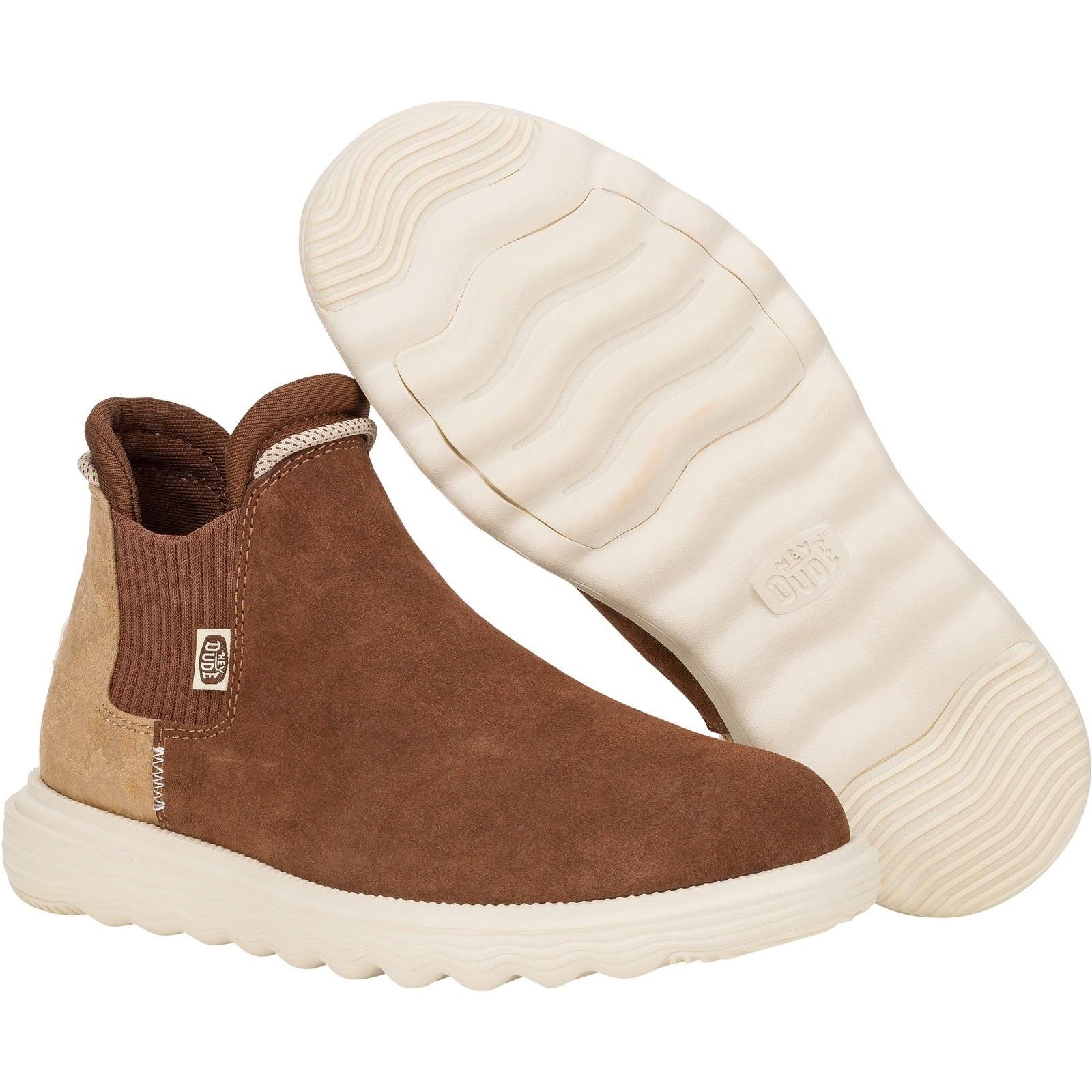 HEYDUDE Branson Novelty Bottes En Cuir Pour Femmes Marron/Serpent