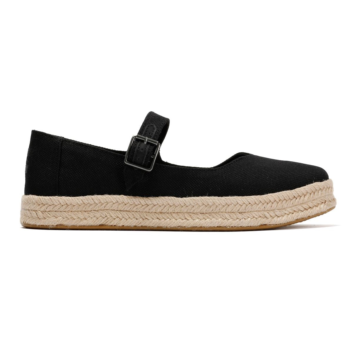 TOMS Carolina Mary Jane Espadrilles Noires En Textile Pour Femmes