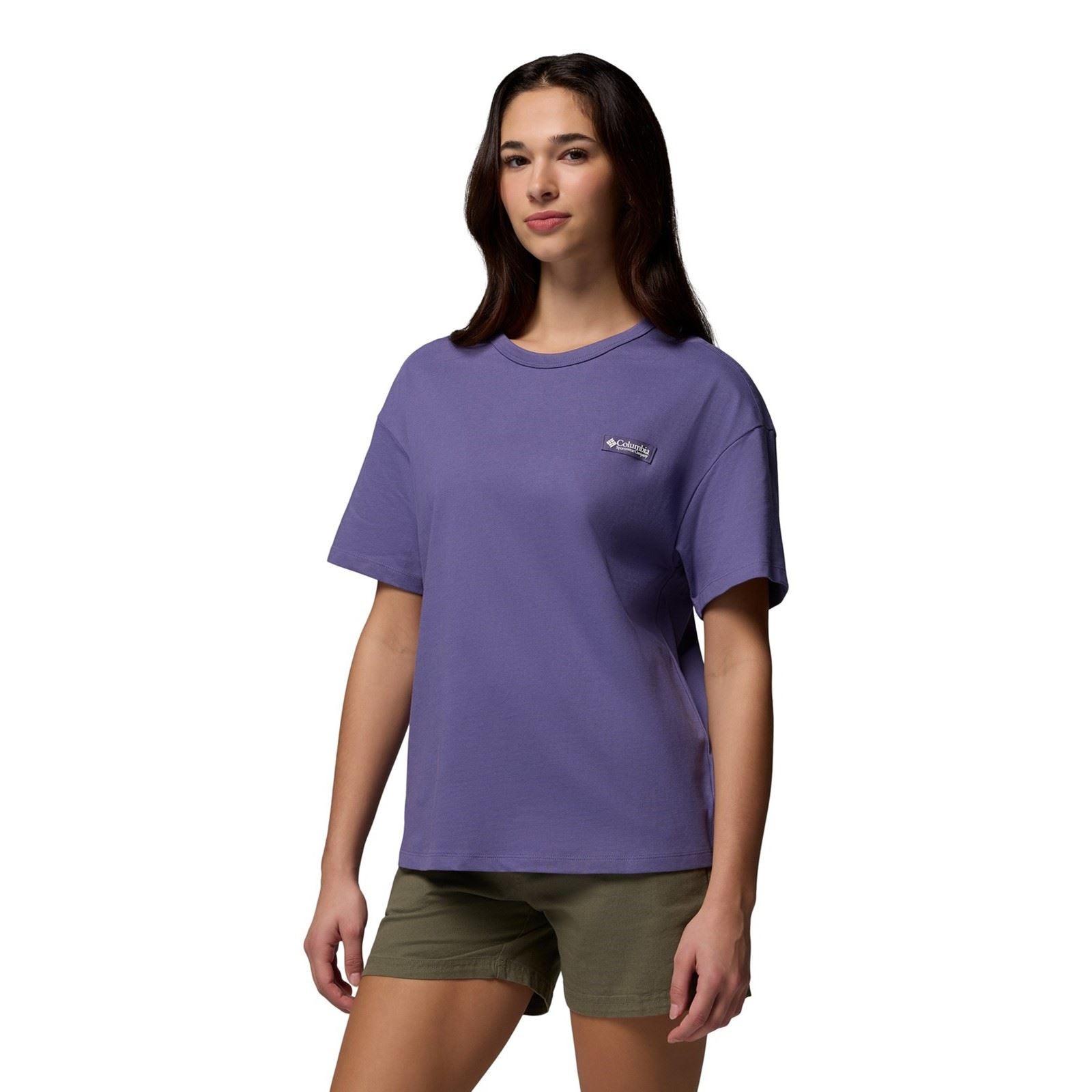 Columbia CSC Heavyweight Graphic Tee T-Shirt En Coton Pour Femmes Violet