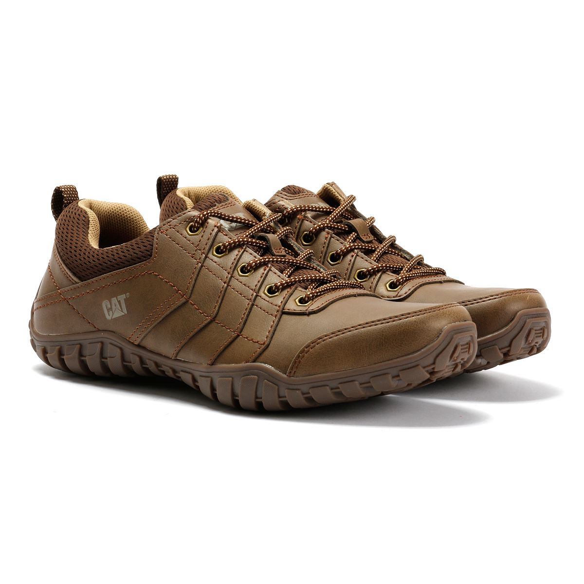 Caterpillar Instruct Chaussures À Lacets Beiges Pour Hommes Suede
