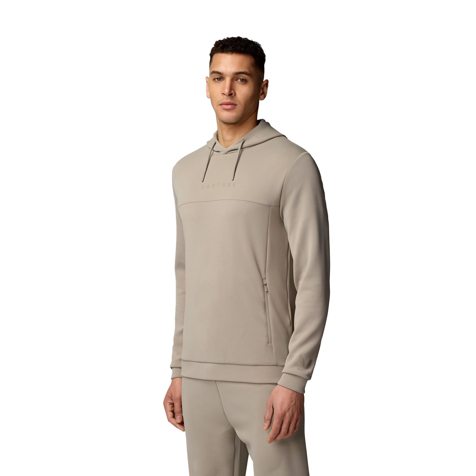 Castore Scuba Hoody Sweat À Capuche Marron En Polyester Pour Homme