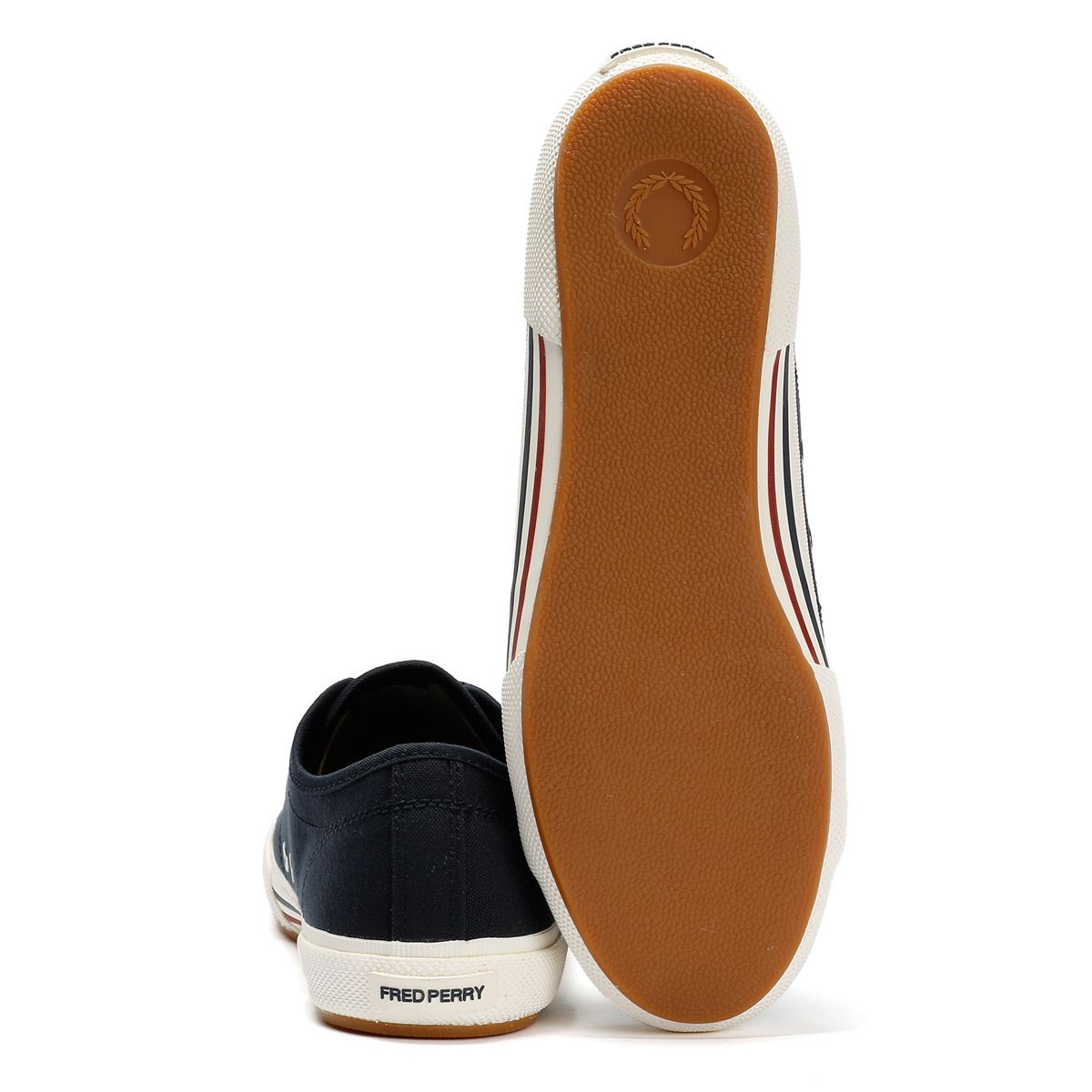 Fred Perry B708 Vintage Tennis Baskets Bleues En Toile Pour Hommes