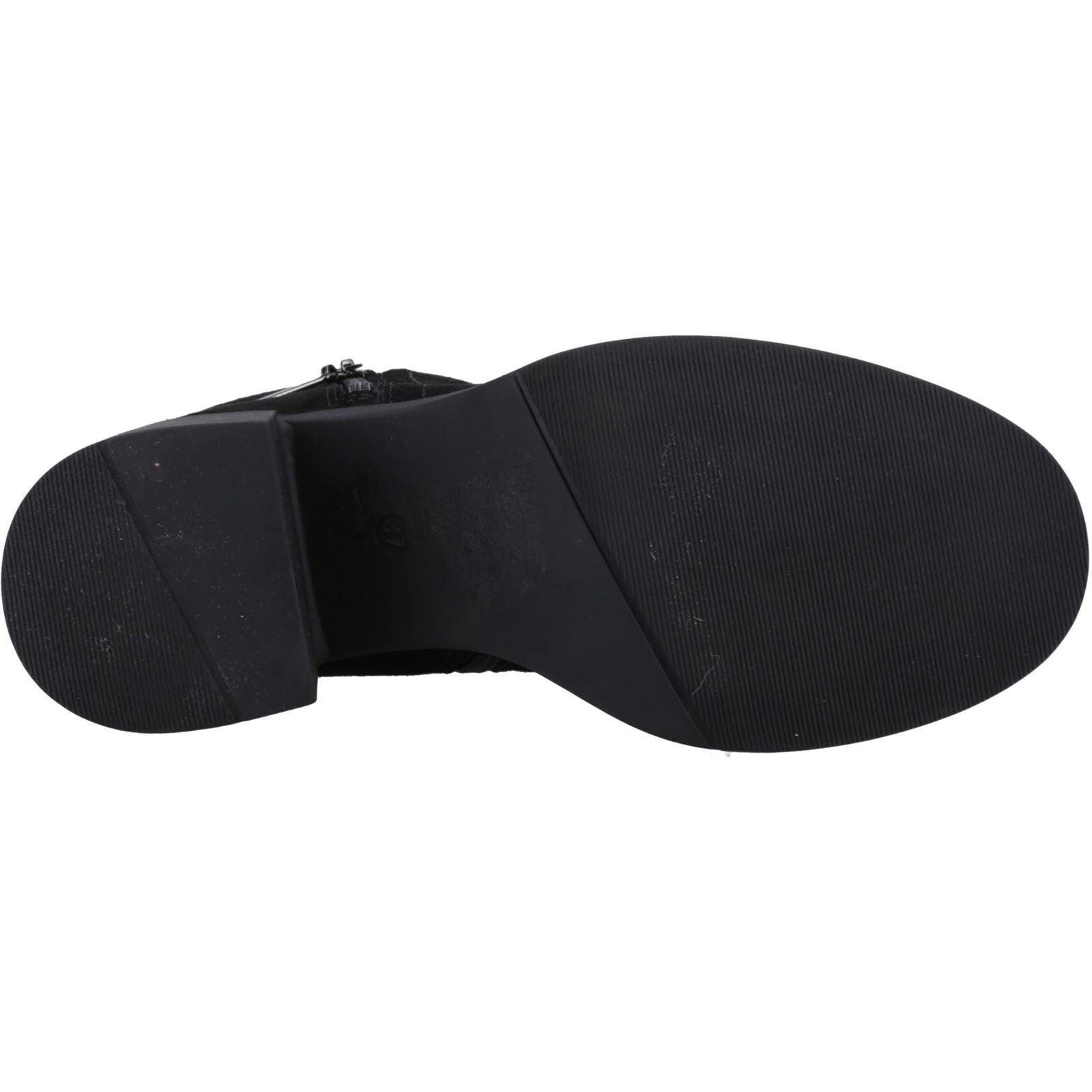 Hush Puppies Adele Femmes Suède Bottines Noires À Talons