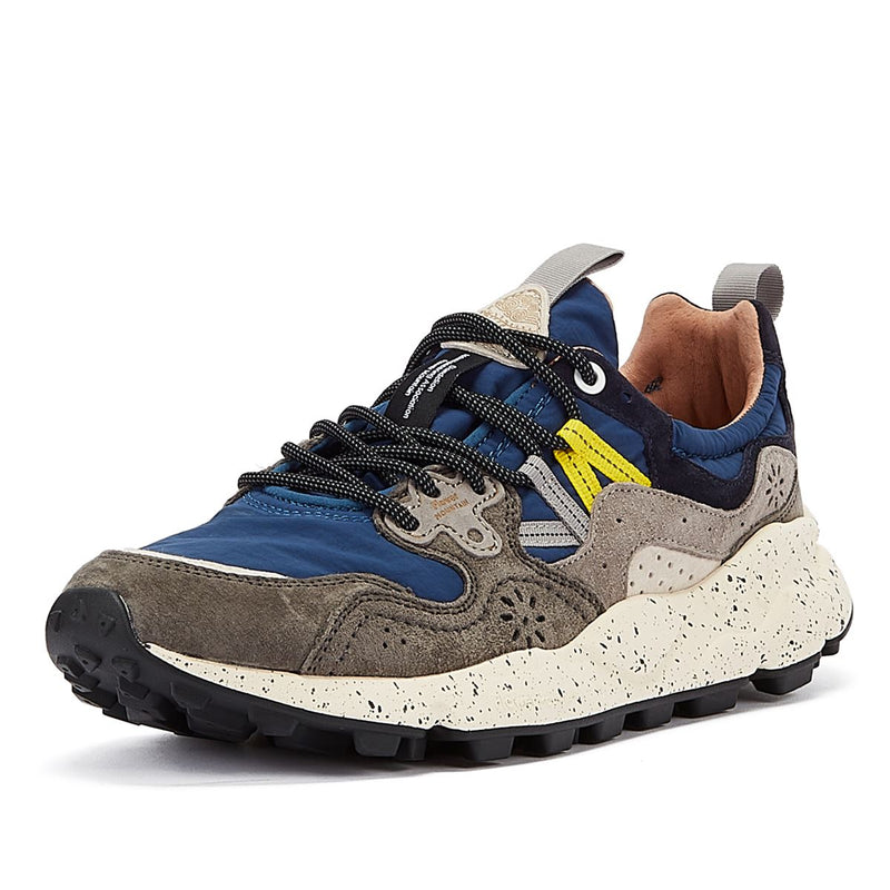 Flower Mountain Baskets Grises Pour Hommes En Daim Yamano