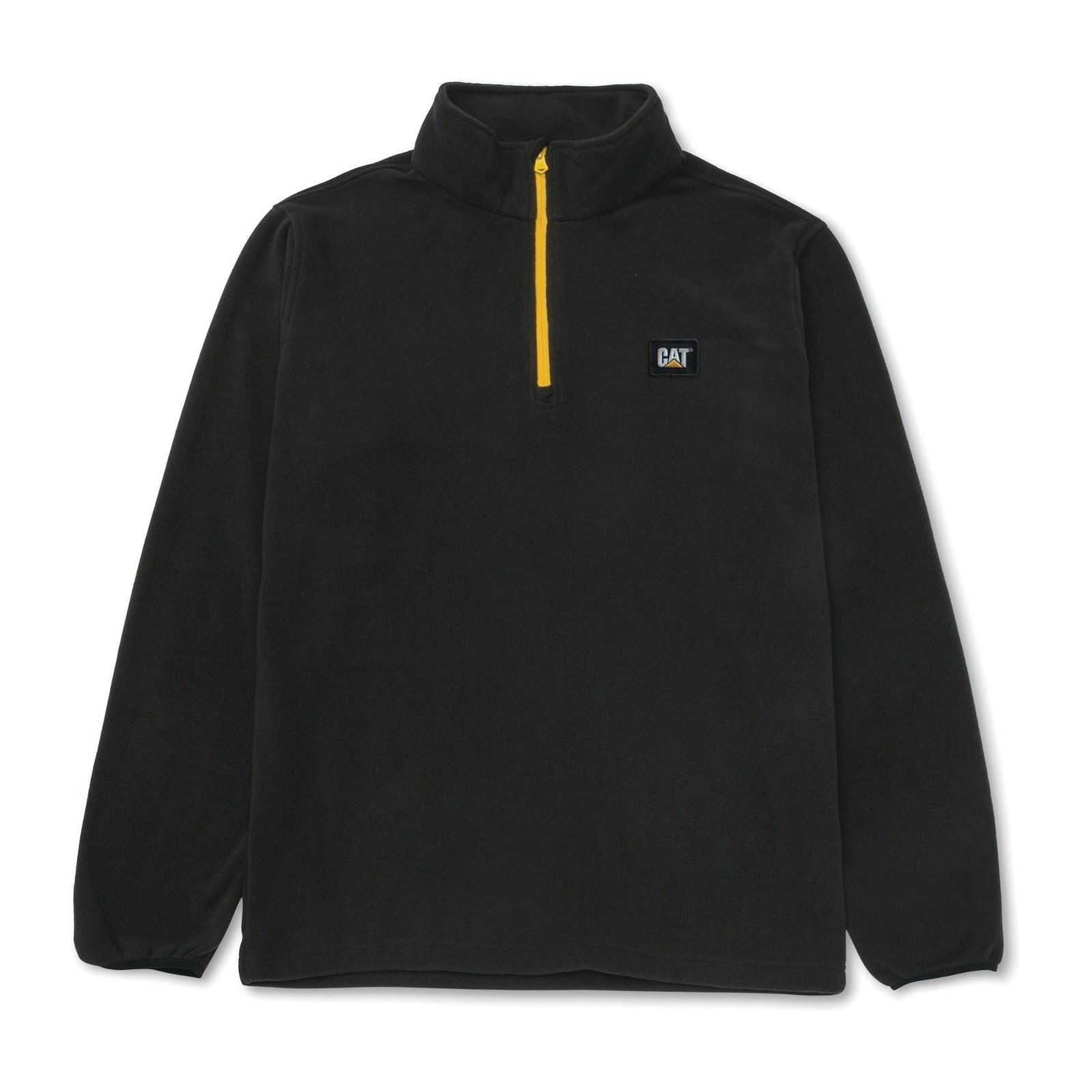 Caterpillar Cat Microfleece Quarter Zip Sweatshirt Noir Pour Homme En Polyester