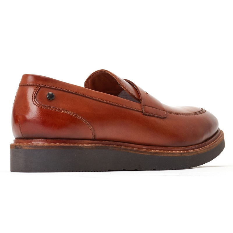 Base London Sid Mocassins Pour Hommes En Cuir Couleur Fauve