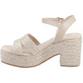 Hush Puppies Jamelia Espadrille Heel Sandales Nude Pour Femme En Textile