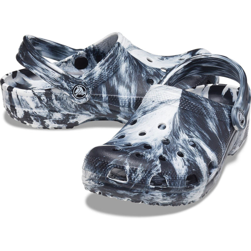 Crocs Marble Crocs Marble Sabots blancs/noirs en thermoplastique